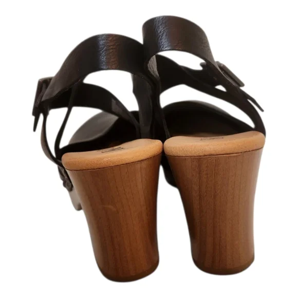 Korks ABloom Heeled Studded Black Clogs Size 9M - Picture 6 of 9